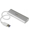 4 PORT PORTABLE USB 3.0 HUB StarTech.com 4 Port kompakter USB 3.0 Hub mit eingebautem Kabel - Aluminium USB Hub - Silber - nr 37