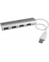 4 PORT PORTABLE USB 3.0 HUB StarTech.com 4 Port kompakter USB 3.0 Hub mit eingebautem Kabel - Aluminium USB Hub - Silber - nr 39
