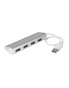 4 PORT PORTABLE USB 3.0 HUB StarTech.com 4 Port kompakter USB 3.0 Hub mit eingebautem Kabel - Aluminium USB Hub - Silber - nr 44
