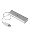4 PORT PORTABLE USB 3.0 HUB StarTech.com 4 Port kompakter USB 3.0 Hub mit eingebautem Kabel - Aluminium USB Hub - Silber - nr 5