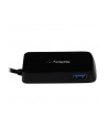 BLACK 4 PORT MINI USB 3.0 HUB StarTech.com 4 Port USB 3.0 SuperSpeed Hub - Schwarz - Portabler externer Mini USB Hub mit eingebautem Kabel - nr 12