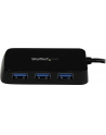 BLACK 4 PORT MINI USB 3.0 HUB StarTech.com 4 Port USB 3.0 SuperSpeed Hub - Schwarz - Portabler externer Mini USB Hub mit eingebautem Kabel - nr 17