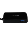 BLACK 4 PORT MINI USB 3.0 HUB StarTech.com 4 Port USB 3.0 SuperSpeed Hub - Schwarz - Portabler externer Mini USB Hub mit eingebautem Kabel - nr 24