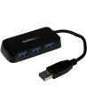 BLACK 4 PORT MINI USB 3.0 HUB StarTech.com 4 Port USB 3.0 SuperSpeed Hub - Schwarz - Portabler externer Mini USB Hub mit eingebautem Kabel - nr 31
