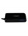 BLACK 4 PORT MINI USB 3.0 HUB StarTech.com 4 Port USB 3.0 SuperSpeed Hub - Schwarz - Portabler externer Mini USB Hub mit eingebautem Kabel - nr 4
