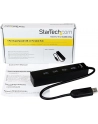 4 PORT PORTABLE USB 3.0 HUB StarTech.com 4 Port USB 3.0 SuperSpeed Hub - Schwarz - Portabler externer USB Hub mit eingebautem Kabel - nr 16