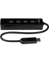 4 PORT PORTABLE USB 3.0 HUB StarTech.com 4 Port USB 3.0 SuperSpeed Hub - Schwarz - Portabler externer USB Hub mit eingebautem Kabel - nr 21