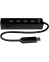 4 PORT PORTABLE USB 3.0 HUB StarTech.com 4 Port USB 3.0 SuperSpeed Hub - Schwarz - Portabler externer USB Hub mit eingebautem Kabel - nr 22