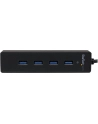 4 PORT PORTABLE USB 3.0 HUB StarTech.com 4 Port USB 3.0 SuperSpeed Hub - Schwarz - Portabler externer USB Hub mit eingebautem Kabel - nr 25