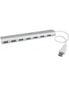7 PORT COMPACT USB 3.0 HUB StarTech.com 7 Port kompakter USB 3.0 Hub mit eingebautem Kabel - Aluminium USB Hub - Silber - nr 42