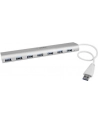 7 PORT COMPACT USB 3.0 HUB StarTech.com 7 Port kompakter USB 3.0 Hub mit eingebautem Kabel - Aluminium USB Hub - Silber - nr 51