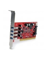 4 PORT PCI USB 3 ADAPTER CARD StarTech.com 4 Port USB 3.0 PCI Schnittstellenkarte - PCI SuperSpeed USB 3.0 Controller Karte - 2 x USB3.0 (Buchse) je 1x SATA/SP4 intern - nr 15