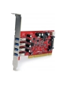 4 PORT PCI USB 3 ADAPTER CARD StarTech.com 4 Port USB 3.0 PCI Schnittstellenkarte - PCI SuperSpeed USB 3.0 Controller Karte - 2 x USB3.0 (Buchse) je 1x SATA/SP4 intern - nr 28