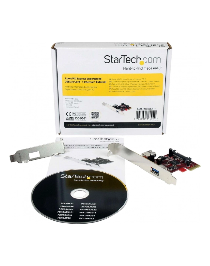 StarTech.com PCIE USB 3 CARD 1 INT & 1 EXT IN główny