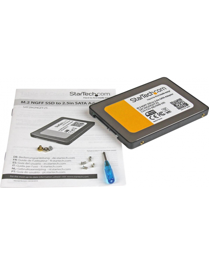M.2 NGFF TO 2.5IN SATA III SSD StarTech.com M.2 NGFF auf SATA III Adapter - M2 SSD zu S-ATA Einbaurahmen - NGFF Solid State Drive zu 2,5'' Serial ATA Konverter 9,5mm hoch główny