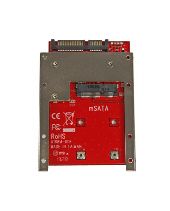 MSATA SSD TO 2.5 SATA ADAPTER StarTech.com mSATA SSD auf 2,5 Zoll SATA Adapter / Konverter - mSATA auf 22-Pin SATA 6,4cm HDD Adapter