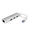 3PT PORTABLE USB 3.0 HUB + GBE StarTech.com 3 Port mobiler USB 3.0 Hub plus Gigabit Ethernet - Aluminium USB Hub mit Gigabit Ethernet Adapter - nr 20