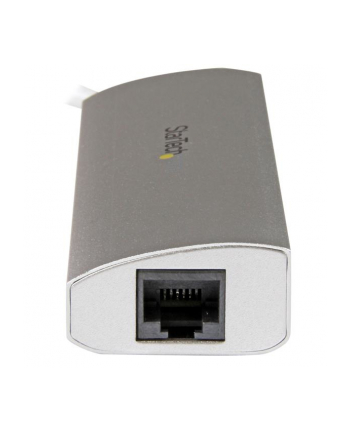 3PT PORTABLE USB 3.0 HUB + GBE StarTech.com 3 Port mobiler USB 3.0 Hub plus Gigabit Ethernet - Aluminium USB Hub mit Gigabit Ethernet Adapter