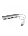 4 PORT PORTABLE USB 3.0 HUB StarTech.com 4 Port kompakter USB 3.0 Hub mit eingebautem Kabel - Aluminium USB Hub - Silber - nr 20