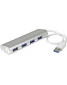 4 PORT PORTABLE USB 3.0 HUB StarTech.com 4 Port kompakter USB 3.0 Hub mit eingebautem Kabel - Aluminium USB Hub - Silber - nr 3