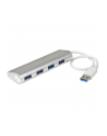 4 PORT PORTABLE USB 3.0 HUB StarTech.com 4 Port kompakter USB 3.0 Hub mit eingebautem Kabel - Aluminium USB Hub - Silber - nr 42