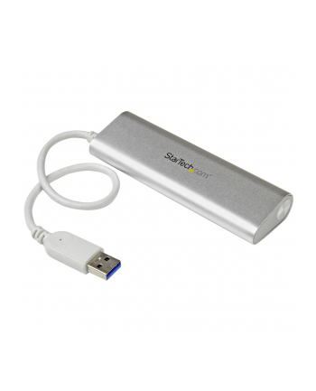 4 PORT PORTABLE USB 3.0 HUB StarTech.com 4 Port kompakter USB 3.0 Hub mit eingebautem Kabel - Aluminium USB Hub - Silber nr 2