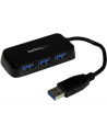 BLACK 4 PORT MINI USB 3.0 HUB StarTech.com 4 Port USB 3.0 SuperSpeed Hub - Schwarz - Portabler externer Mini USB Hub mit eingebautem Kabel - nr 12