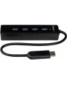 4 PORT PORTABLE USB 3.0 HUB StarTech.com 4 Port USB 3.0 SuperSpeed Hub - Schwarz - Portabler externer USB Hub mit eingebautem Kabel - nr 12