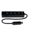 4 PORT PORTABLE USB 3.0 HUB StarTech.com 4 Port USB 3.0 SuperSpeed Hub - Schwarz - Portabler externer USB Hub mit eingebautem Kabel - nr 15