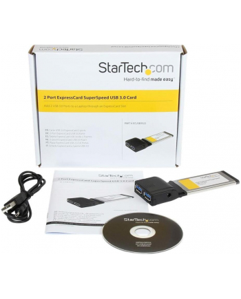 StarTech.com 2 PORT EXPRESSCARD USB 3 CARD IN