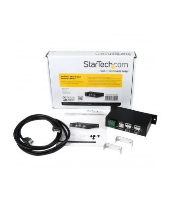 4 PORT RUGGED USB HUB StarTech.com Przemysłowy 4 Port USB 2.0 Hub - USB Metall Hub - 4x USB-A 1x USB-B nr 1