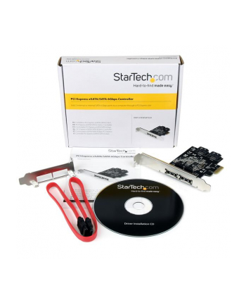 2X PCIE SATA III ESATA CARD StarTech.com 2 Port SATA III PCI Express Schnittstellenkarte - 2 Port Serial-ATA 6GB/s PCIe Karte