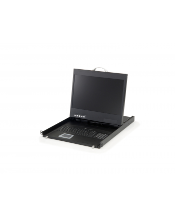 LevelOne 19IN WIDESCREEN LCD KVM RACK CONSOLE DE KEYBOARD