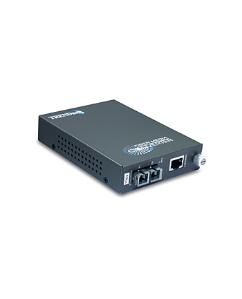 1000BASE-T TO 1000BASE-LX SC-type single-mode fiber port connects over distances of up to 20km. 1000Base-T Gigabit copper port supports Full-Duplex mode. Supports port level SNMP. Functions as a stand alone converter or with the TFC-1600 chassis