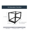 StarTech.com 12U SERVER RACK - OPEN FRAME ADJUSTABLE DEPTH 4 POST RACK - nr 31