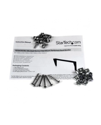 1U 19 WALL MOUNT RACK BRACKET StarTech.com 4 HE 19 Zoll vertikale Wandmontage Rack Halterung aus Stahl - Schwarz nr 1