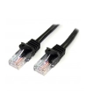 2M BLACK CAT 5E PATCH CABLE StarTech.com 2m Cat5e RJ45 UTP Netzwerkkabel Snagless - Cat 5e Patchkabel - Schwarz - Stecker / Stecker - nr 5