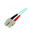 2M AQUA FIBER PATCH CABLE StarTech.com 2 m 10 GB Aqua Multimode 50/125 Duplex LSZH LWL-Patchkabel LC - SC - Glasfaser Netzwerkkabel - nr 11