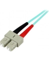 2M AQUA FIBER PATCH CABLE StarTech.com 2 m 10 GB Aqua Multimode 50/125 Duplex LSZH LWL-Patchkabel LC - SC - Glasfaser Netzwerkkabel - nr 14
