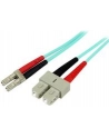 2M AQUA FIBER PATCH CABLE StarTech.com 2 m 10 GB Aqua Multimode 50/125 Duplex LSZH LWL-Patchkabel LC - SC - Glasfaser Netzwerkkabel - nr 19