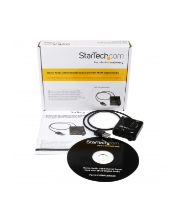 USB SOUND CARD ADAPTER W SPDIF StarTech.com USB Audio Adapter - Externe USB Soundkarte mit SPDIF Digital Audio mit 2x 3,5mm Klinke - USB auf Audio Konverter - Schwarz nr 1