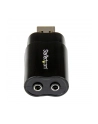 USB AUDIO ADAPTER StarTech.com USB Audio Adapter - USB auf Soundkarte in Schwarz - Soundcard mit USB (Stecker) und 2x 3,5mm Klinke - nr 10