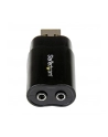 USB AUDIO ADAPTER StarTech.com USB Audio Adapter - USB auf Soundkarte in Schwarz - Soundcard mit USB (Stecker) und 2x 3,5mm Klinke - nr 14