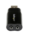 USB AUDIO ADAPTER StarTech.com USB Audio Adapter - USB auf Soundkarte in Schwarz - Soundcard mit USB (Stecker) und 2x 3,5mm Klinke - nr 27