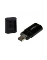 USB AUDIO ADAPTER StarTech.com USB Audio Adapter - USB auf Soundkarte in Schwarz - Soundcard mit USB (Stecker) und 2x 3,5mm Klinke - nr 33