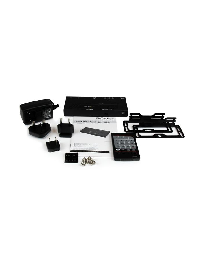 2 PORT HDMI SWITCH W/AUTO PRIO StarTech.com 2 Port HMDI Switch / Verteiler - Automatische Umschaltung mit IR-Fernbedienung - 1080p - HDMI Auto Switch / Umschalter główny