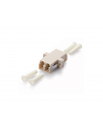 Equip SC FIBER OPTIC ADAPTER OM4 Standard adapter for panels and outlets,Suitable for multimode connection, Phosphor bronze sleeve, Snap-in or thread type,Built with dust-free cap