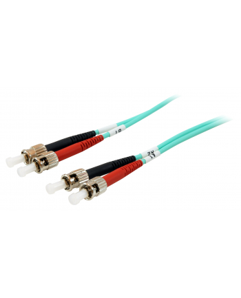 Equip ST/ST FIBER OPT.PATCH C.-OM3.1 Multi-mode, duplex, Connector: ceramic-ferrule, cladding: low smoke and zero halogen, Cable spec: I-VH 2 x 1G, Cable jacket color: orange