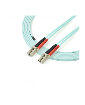 2M AQUA FIBER PATCH CABLE StarTech.com 2 m 10 GB Aqua Multimode 50/125 Duplex LSZH LWL-Patchkabel LC - LC - Glasfaser Netzwerkkabel