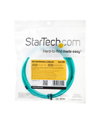 3M LC TO LC FIBER PATCH CABLE StarTech.com 3m 10 Gb Aqua Multimode 50/125 OM3 Duplex LSZH LWL- /Glasfaser Patchkabel LC - LC - LWL- / Glasfaser Netzwerkkabel